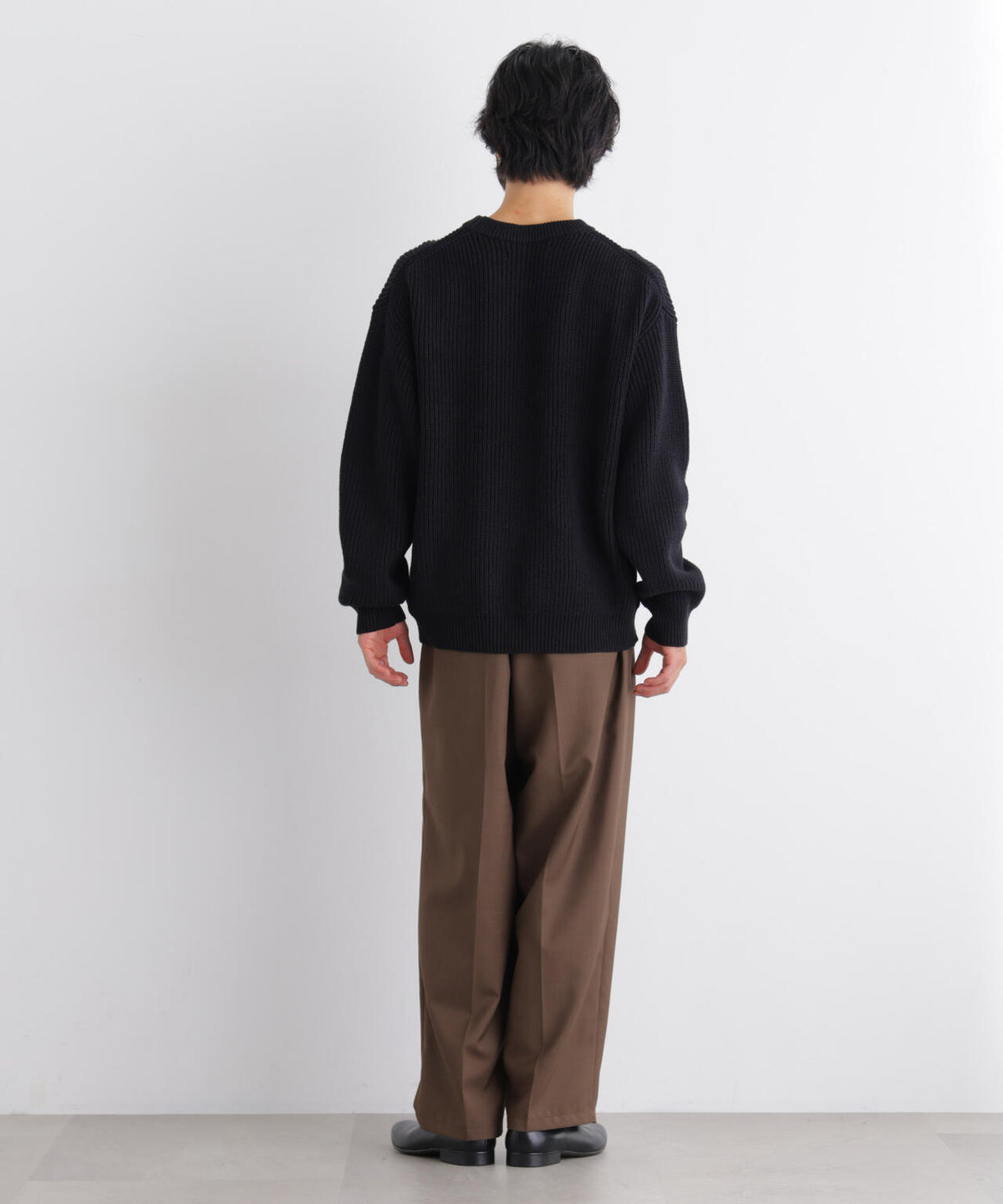 コットンMIXバルキークルーネックニット 6686222218