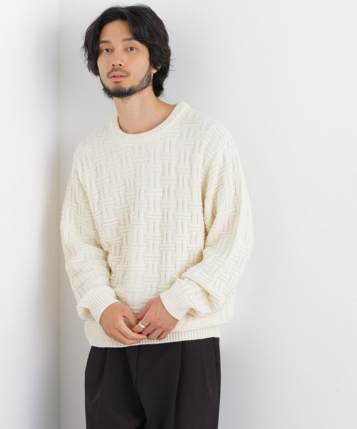 ジオメトリックニット 6686222221