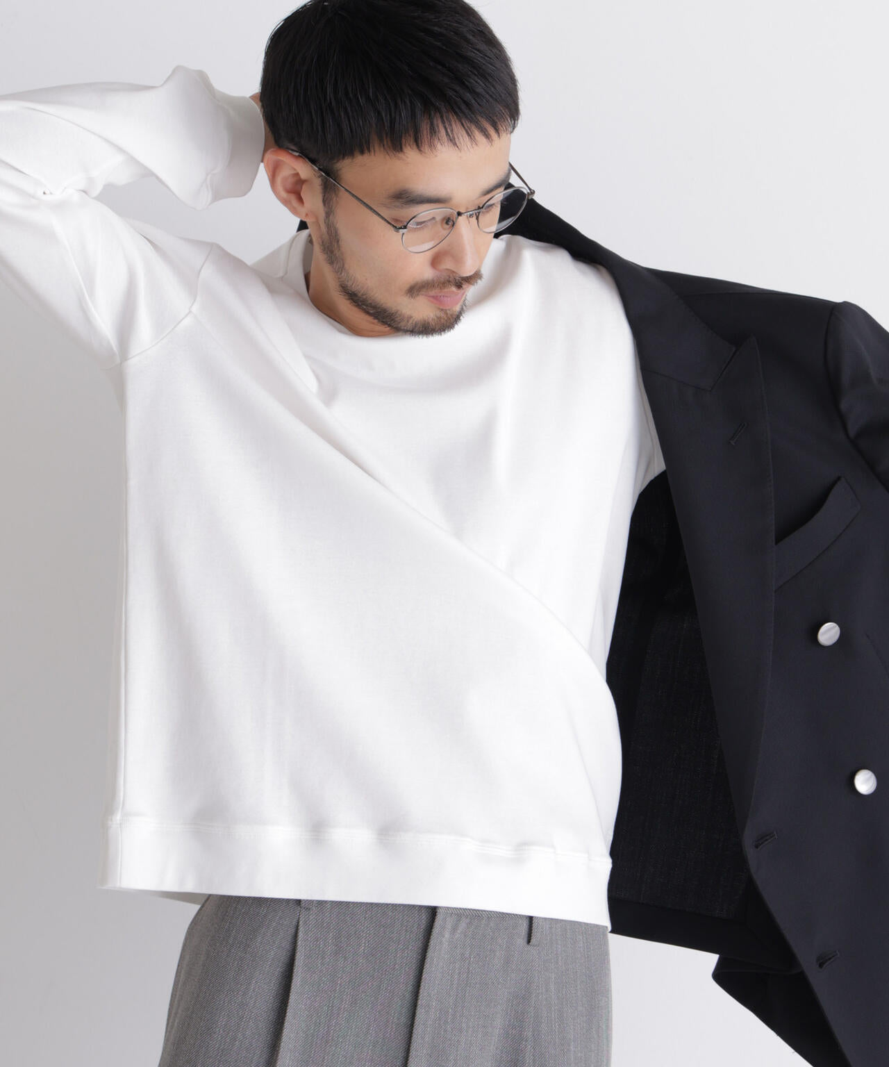「FORMAL JERSEY」クルーネックカットソー長袖 6686223204