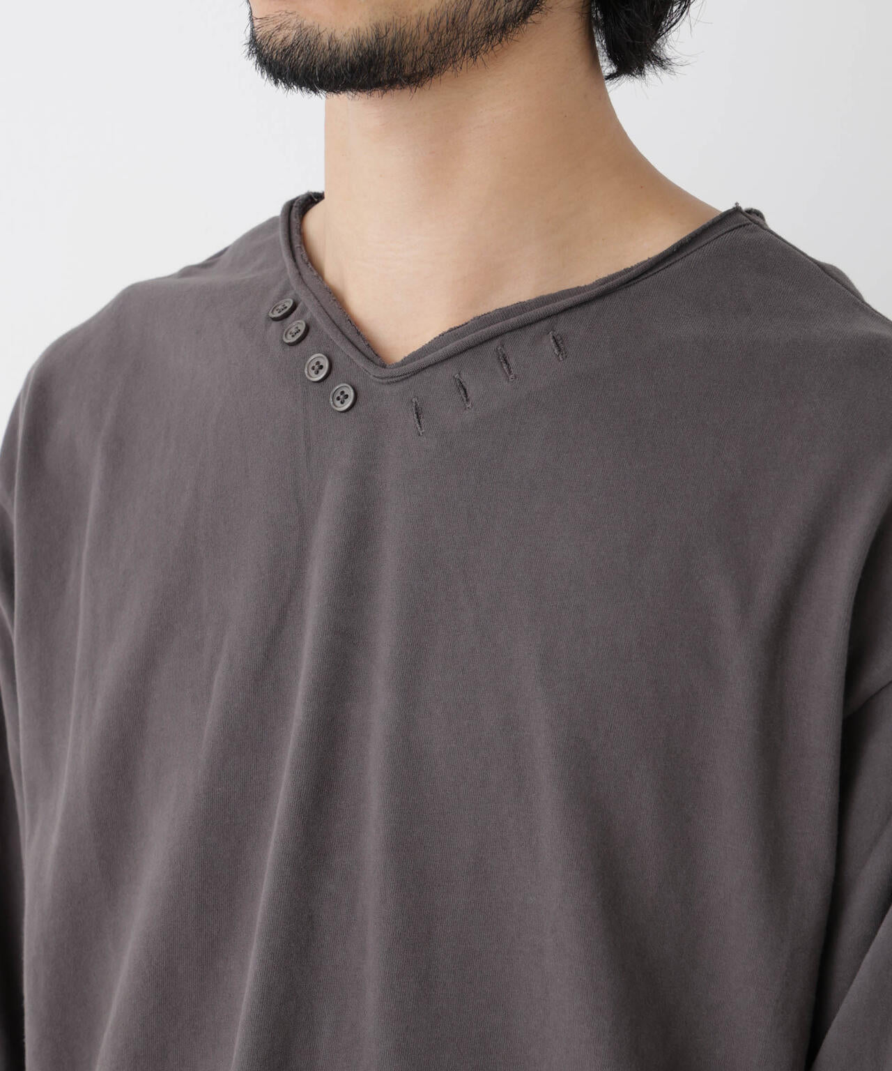 「surplus」デザインヘンリーネックTシャツ 長袖 6686223214