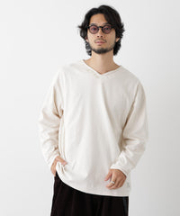 「surplus」デザインヘンリーネックTシャツ 長袖