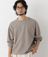ソフトメランジクルーネックTシャツ 長袖