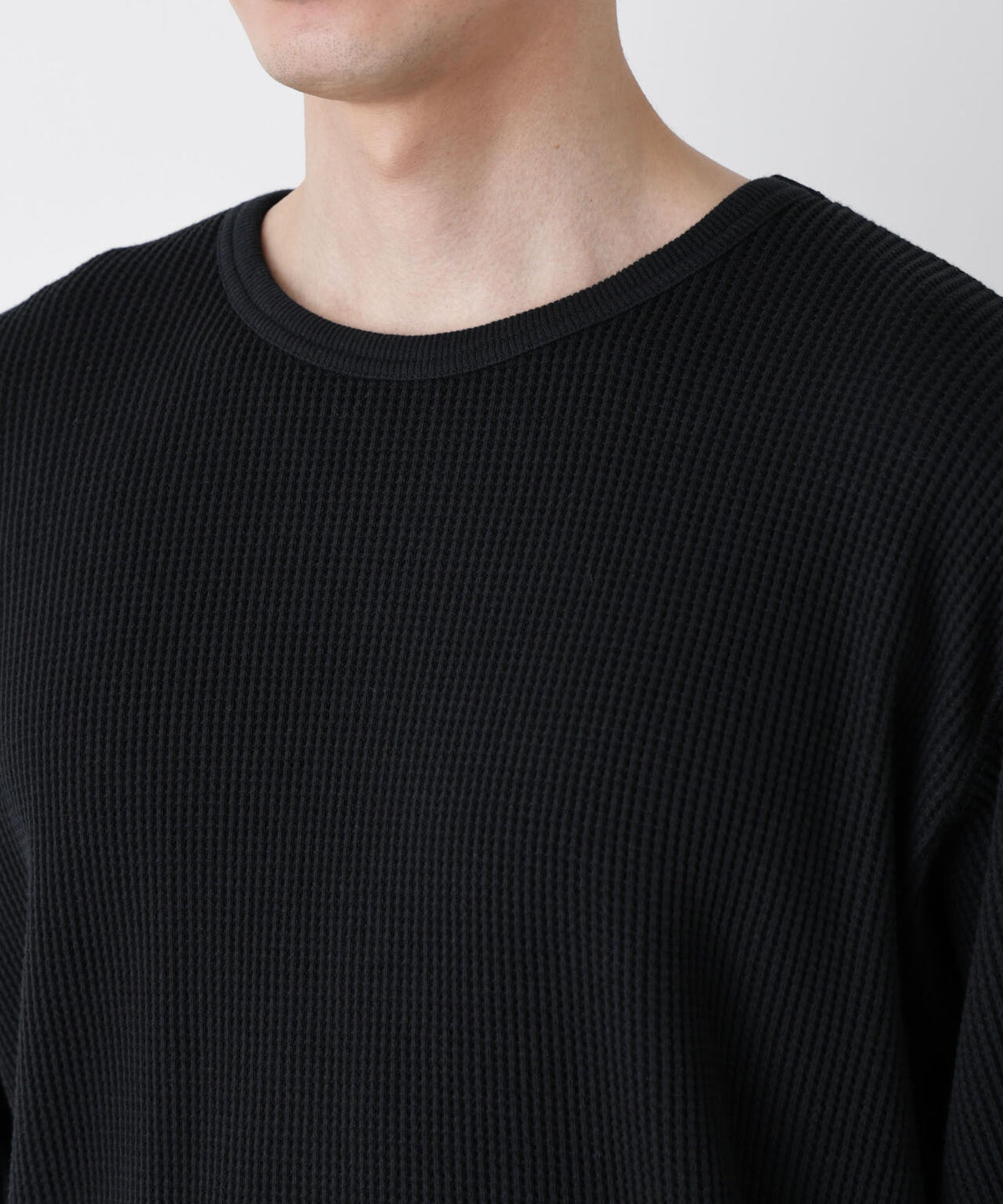 ヘヴィーワッフルクルーネックTシャツ 長袖 6686223229