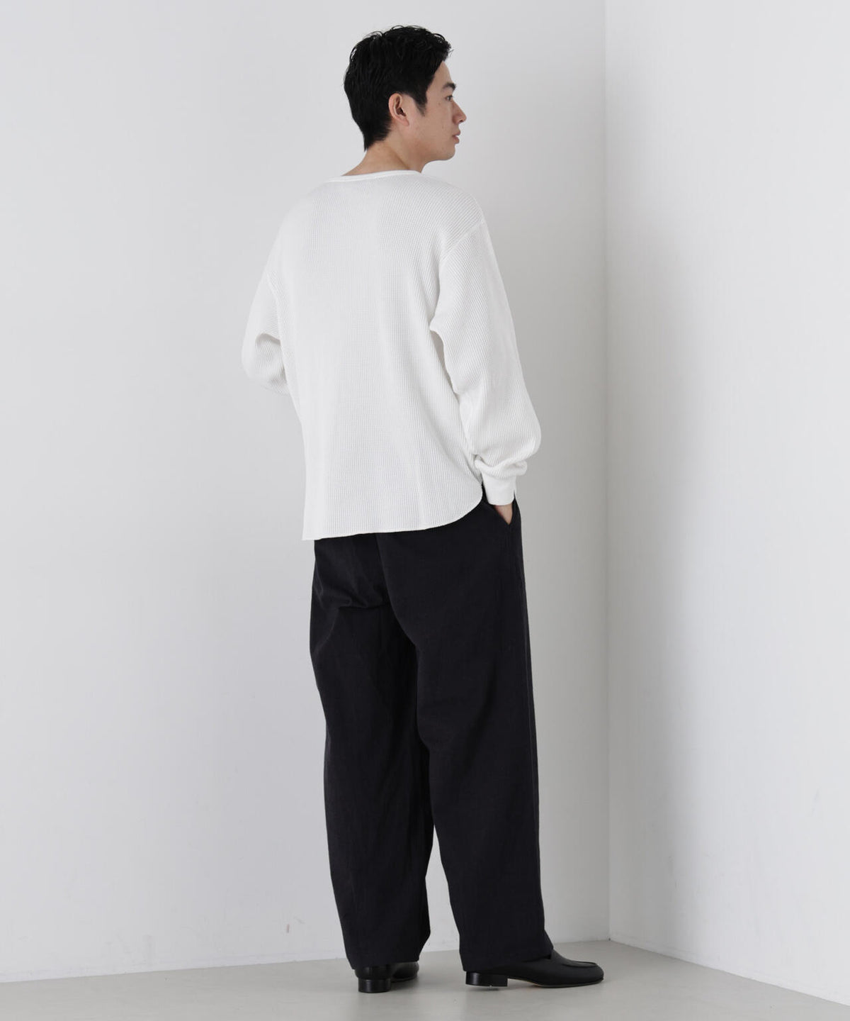ヘヴィーワッフルクルーネックTシャツ 長袖 6686223229