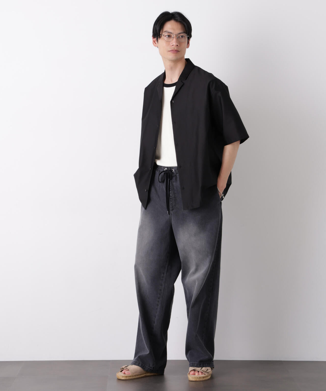 COOLLY DENIM ワイドイージーパンツ（接触冷感） 6686227205