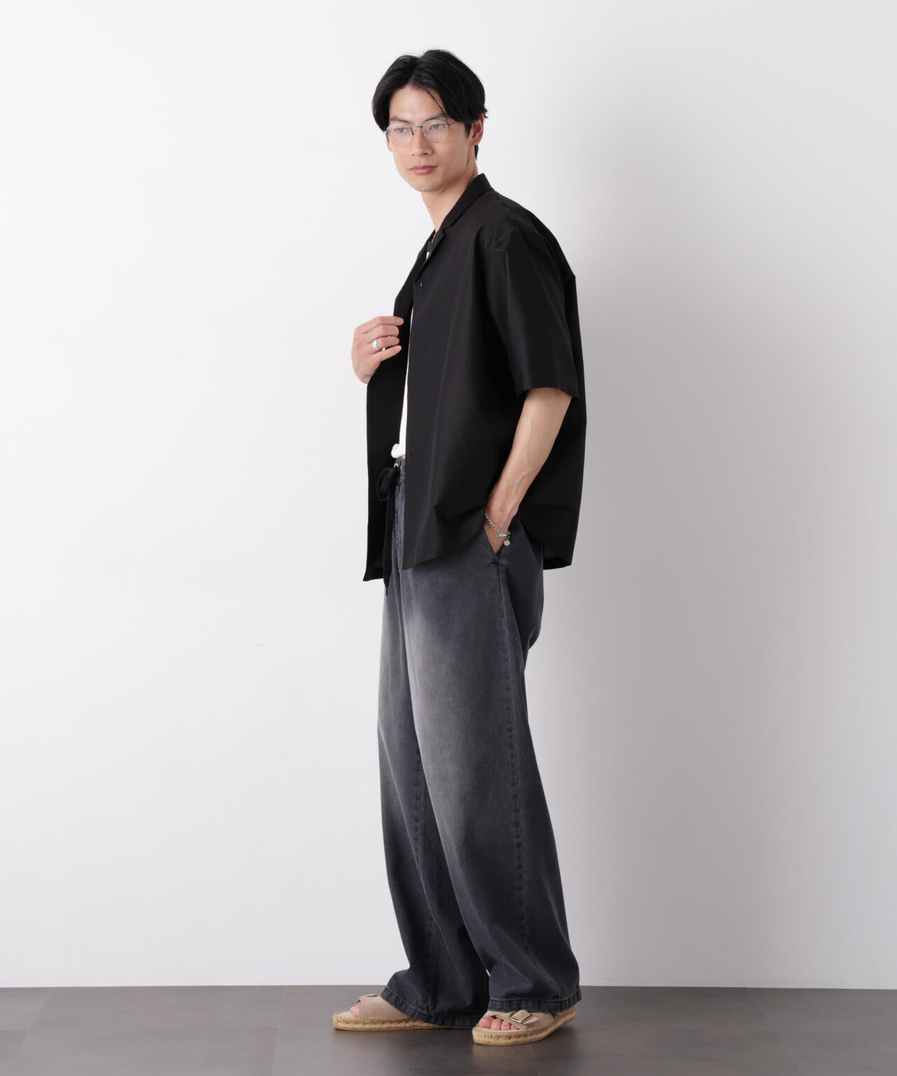 COOLLY DENIM ワイドイージーパンツ（接触冷感） 6686227205