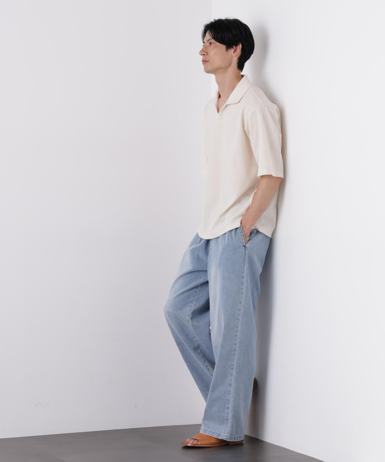 COOLLY DENIM ワイドイージーパンツ（接触冷感） 6686227205