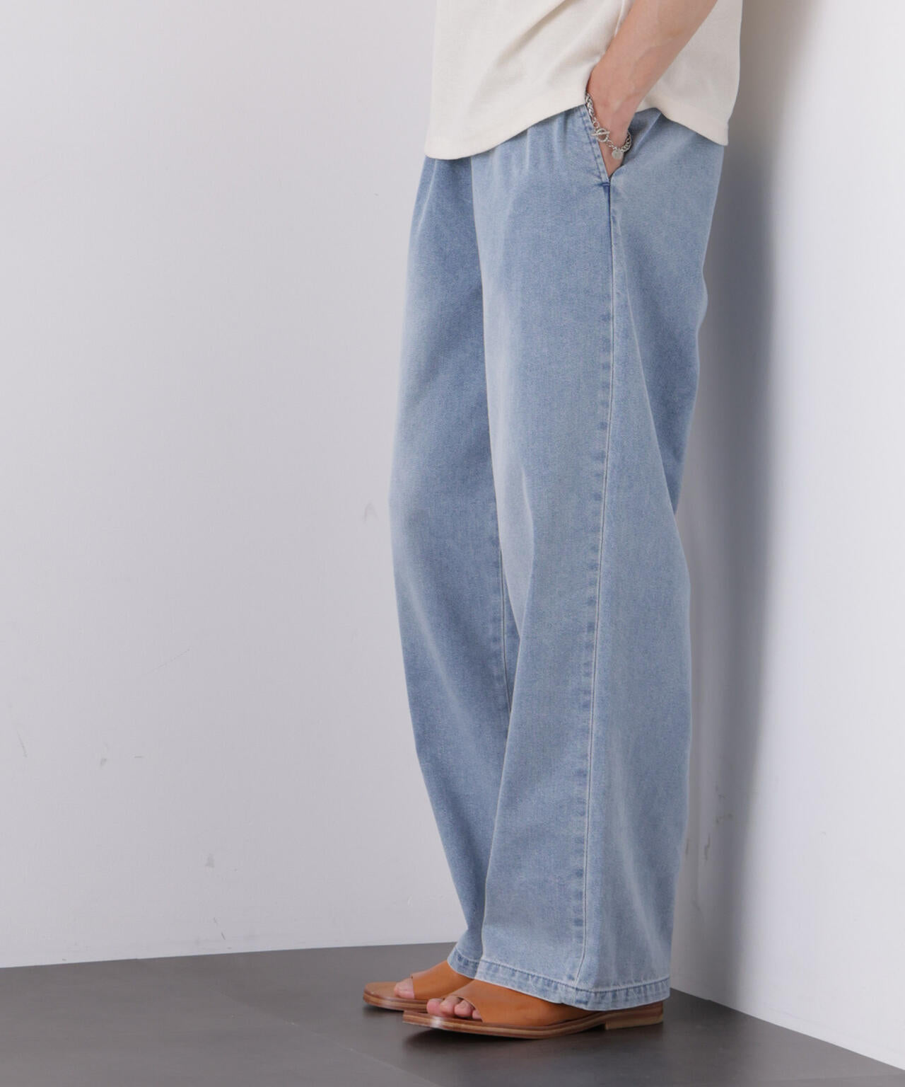 COOLLY DENIM ワイドイージーパンツ（接触冷感） 6686227205
