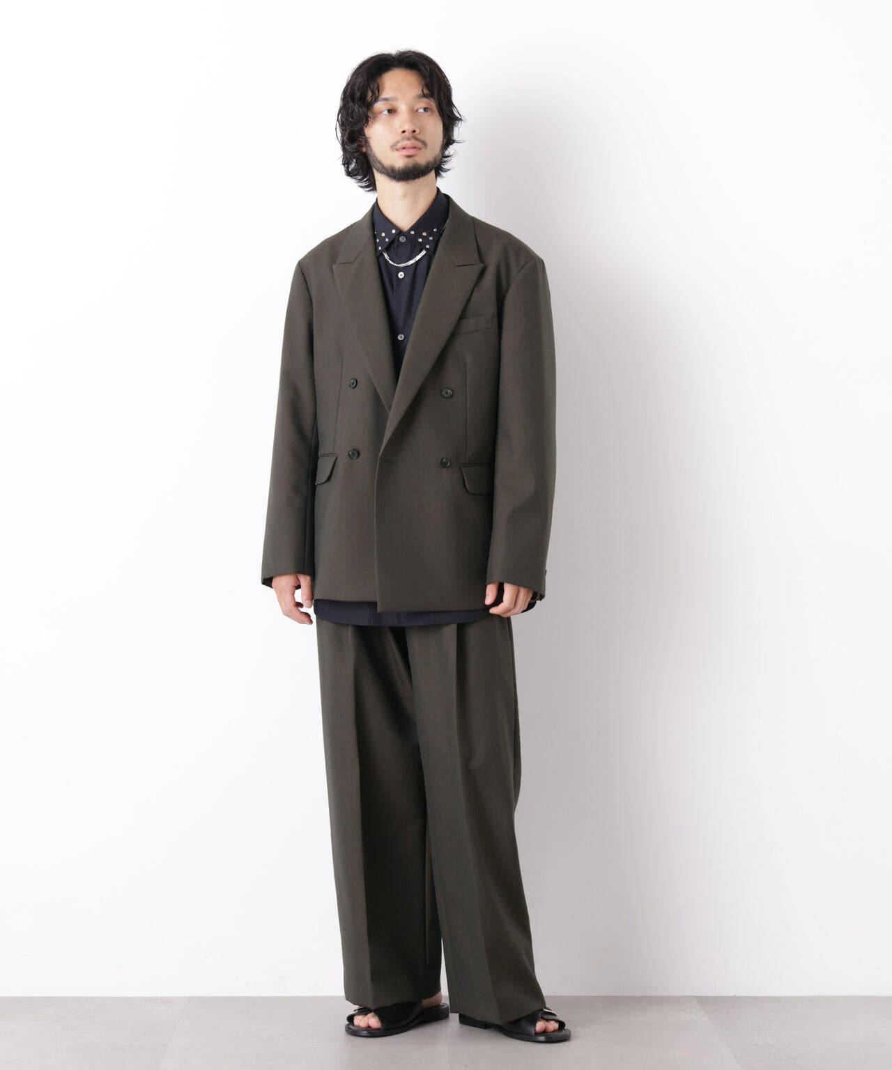 ｢ASSEMBLANC｣WOOLOX 2タックトラウザーズ(セットアップ可) 6686227207