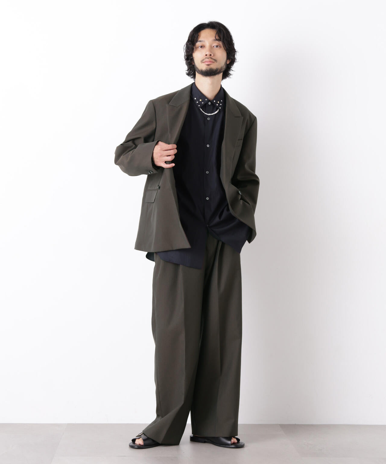 ｢ASSEMBLANC｣WOOLOX 2タックトラウザーズ(セットアップ可) 6686227207