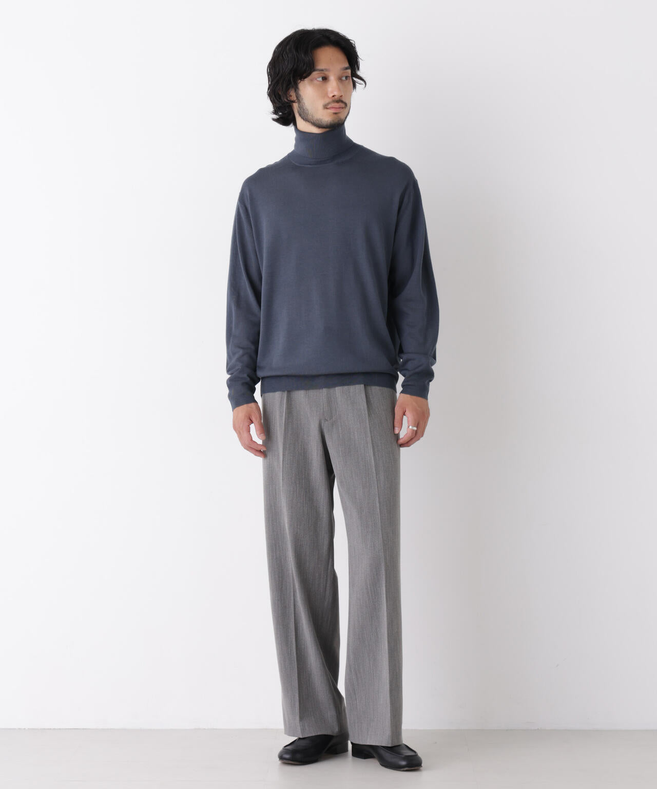 ｢DELEGANT｣ ワンタックストレートトラウザーズ（セットアップ可） 6686227208