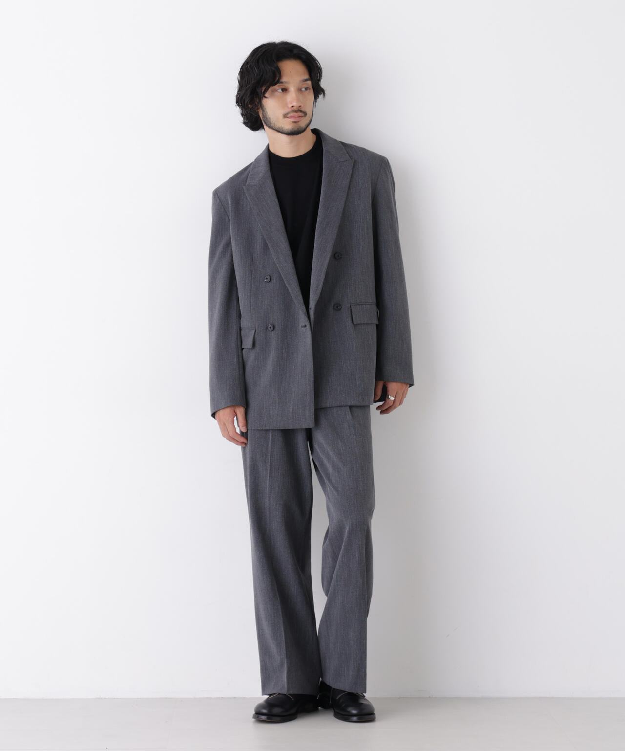 ｢DELEGANT｣ ワンタックストレートトラウザーズ（セットアップ可） 6686227208