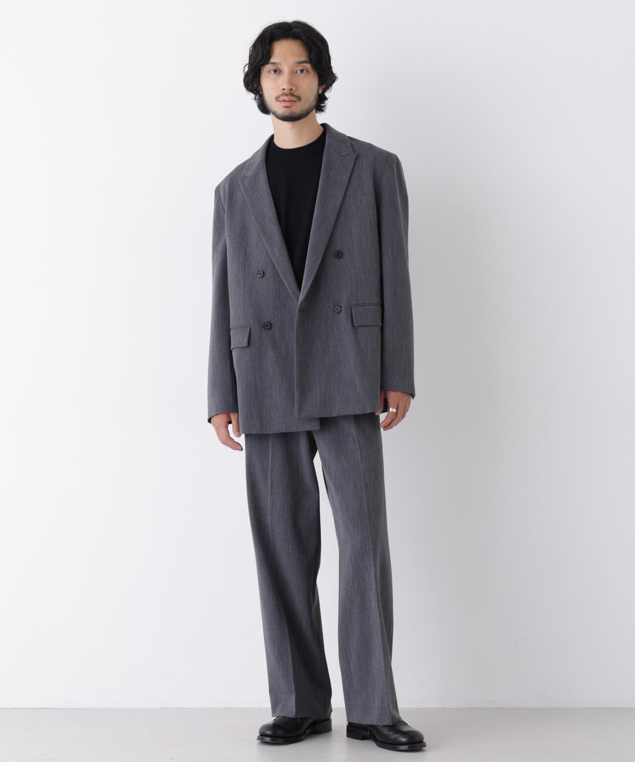 ｢DELEGANT｣ ワンタックストレートトラウザーズ（セットアップ可） 6686227208