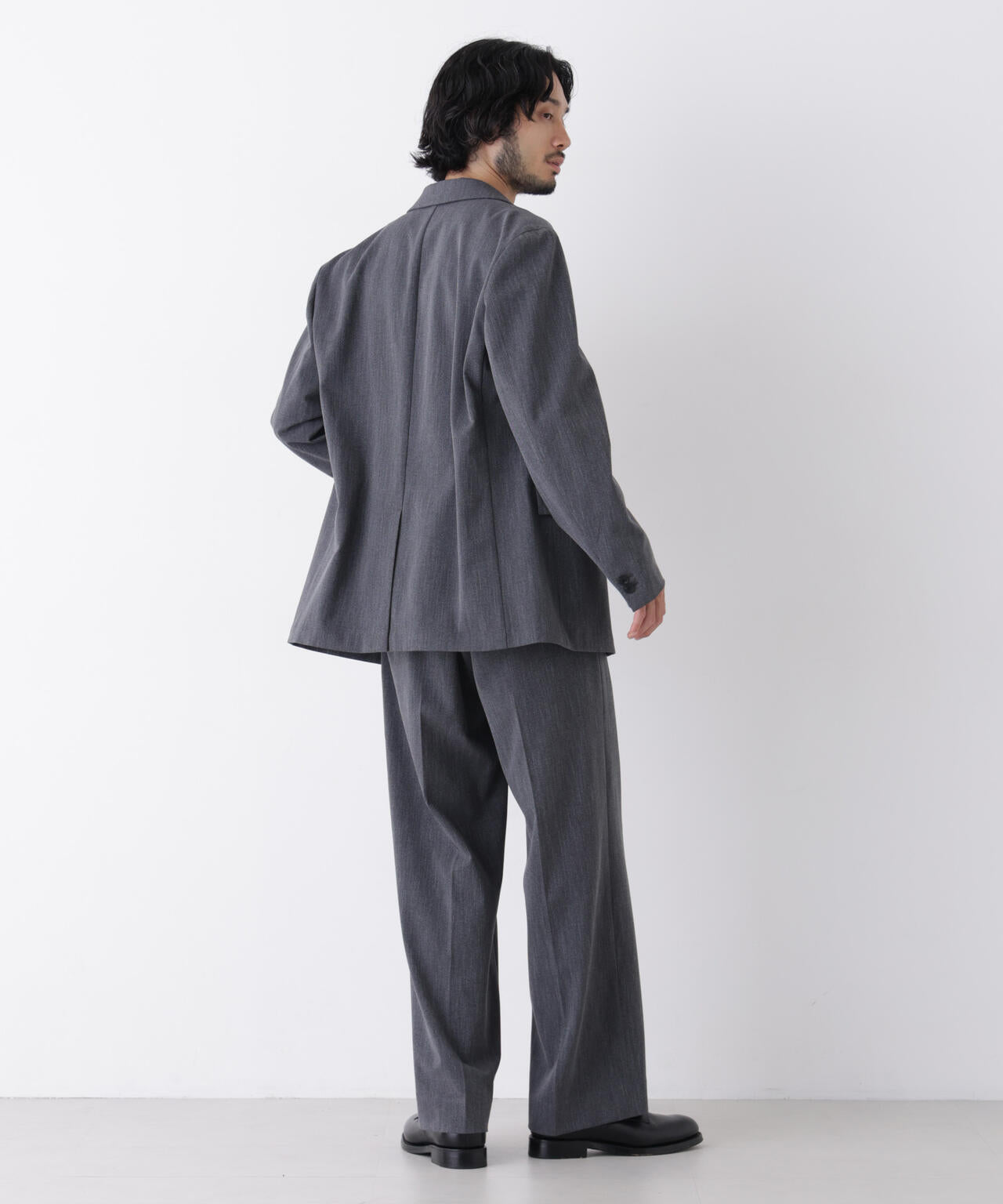 ｢DELEGANT｣ ワンタックストレートトラウザーズ（セットアップ可） 6686227208