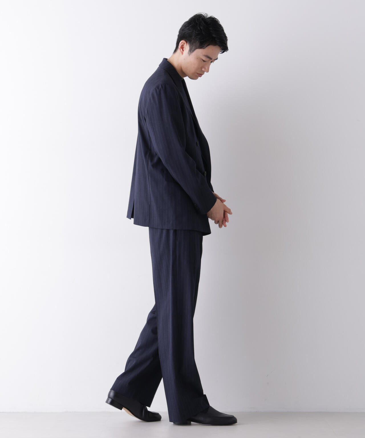 ｢DELEGANT｣ ワンタックストレートトラウザーズ（セットアップ可） 6686227208