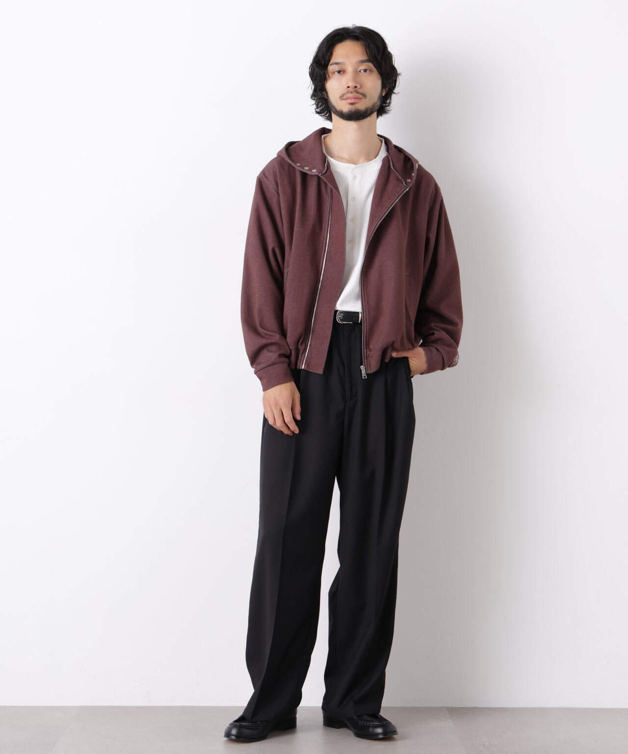 ｢OtoNANO｣大人のワイドパンツ TRクリアツイルワイドイージーパンツ 6686227213