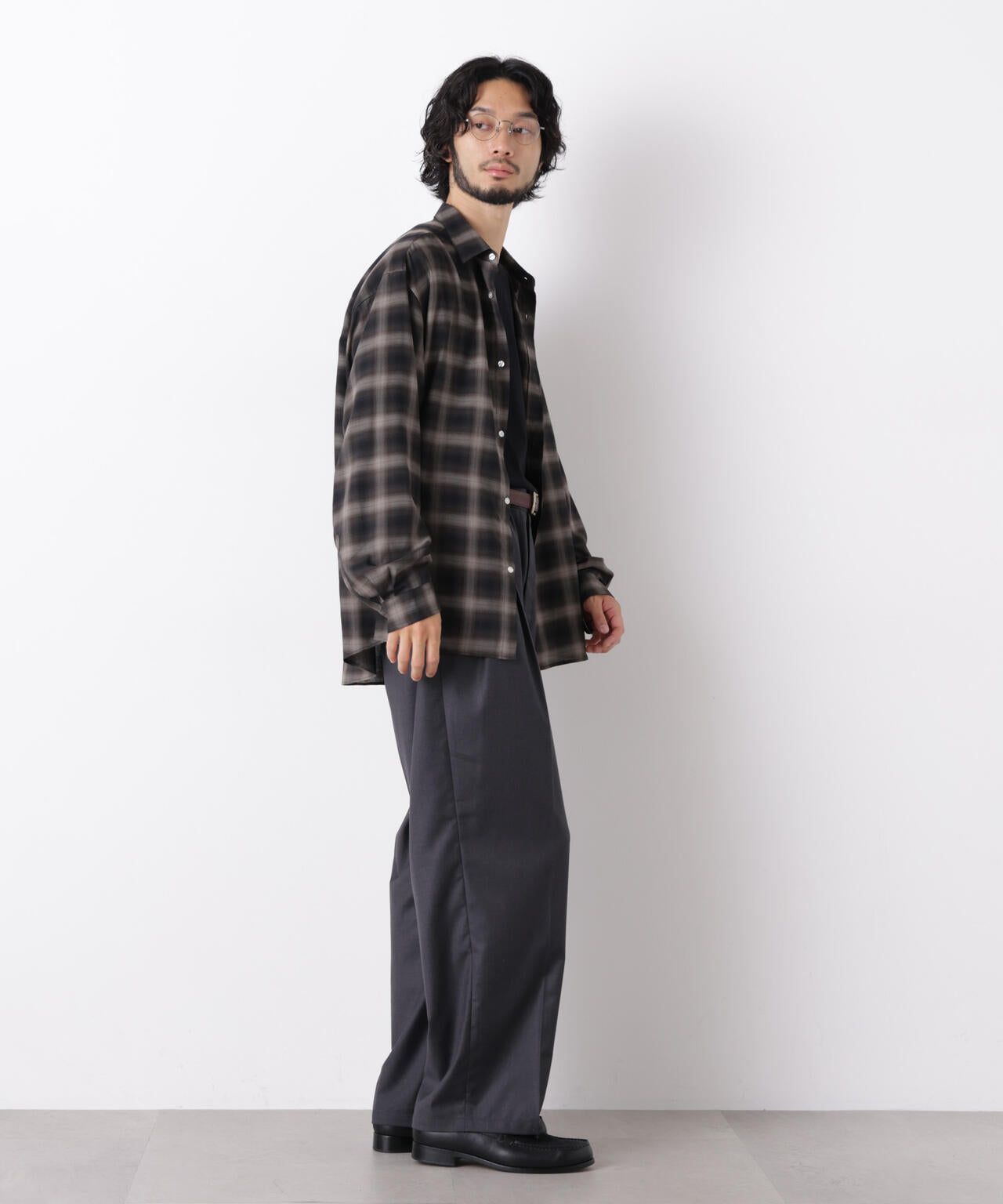 ｢OtoNANO｣大人のワイドパンツ TRクリアツイルワイドイージーパンツ 6686227213