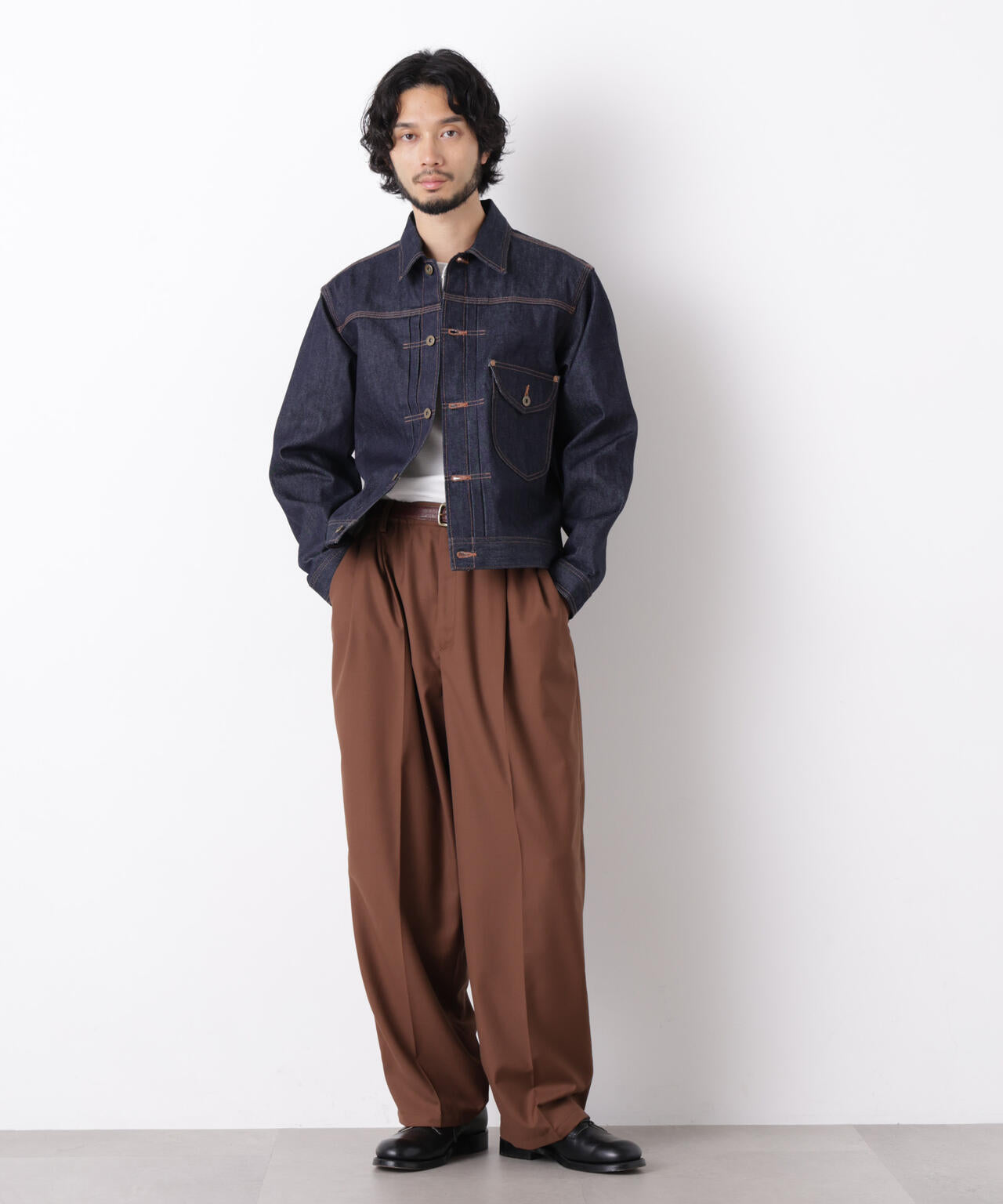 ｢OtoNANO｣大人のワイドパンツ TRクリアツイルワイドイージーパンツ 6686227213