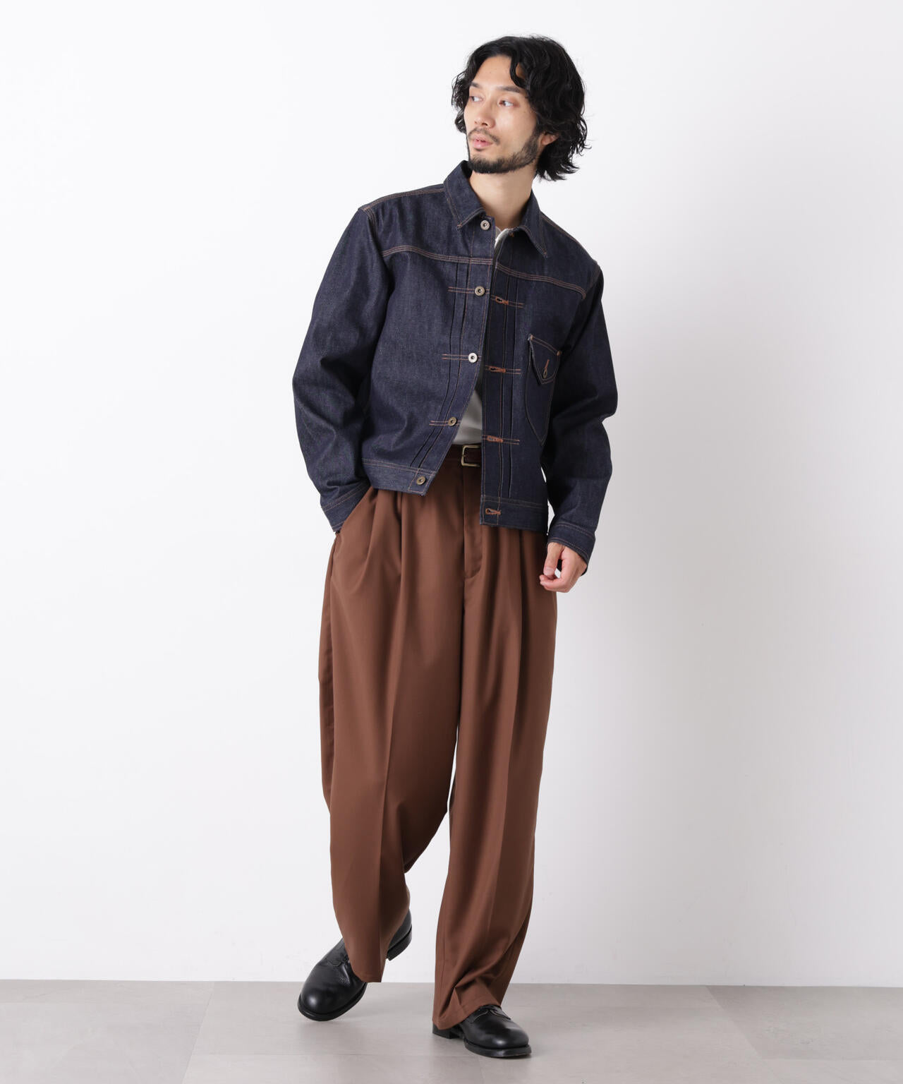 ｢OtoNANO｣大人のワイドパンツ TRクリアツイルワイドイージーパンツ 6686227213