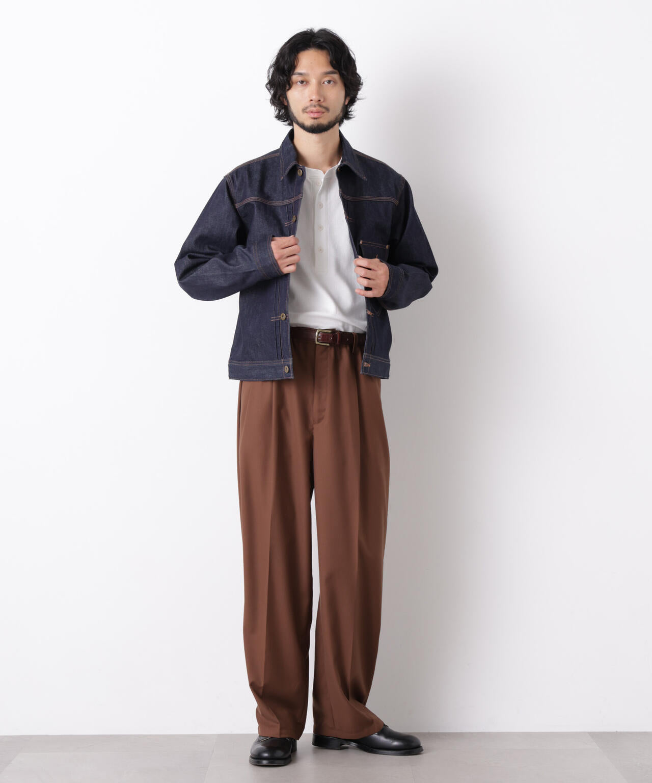｢OtoNANO｣大人のワイドパンツ TRクリアツイルワイドイージーパンツ 6686227213