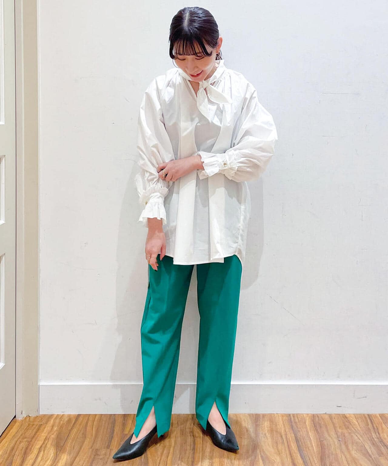 LB.03/センタープレスフロントスリットパンツ 6692127329