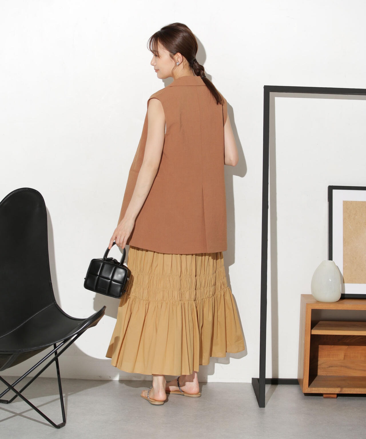 ティアードギャザースカート 6693230305