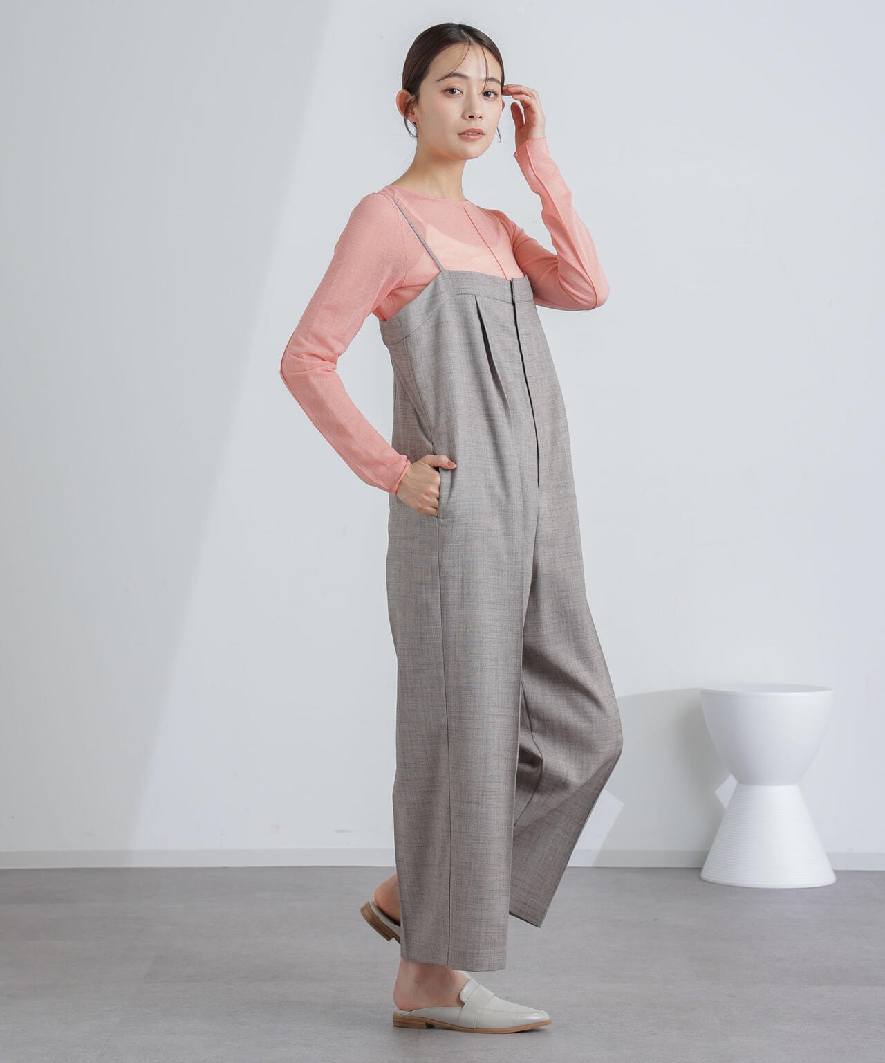 ハイウエストサロペットパンツ 6694119302