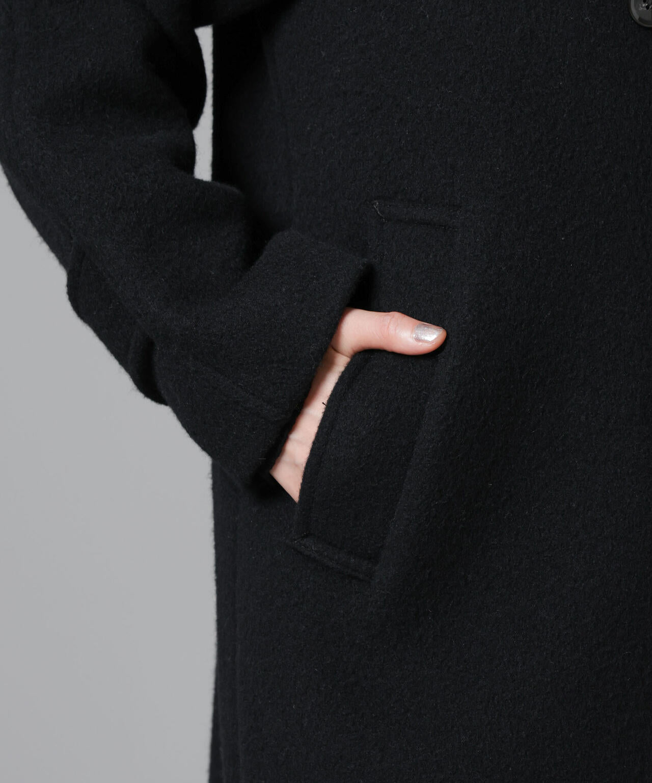 PECOLAMBウールカシミヤスタンドカラーコート 6694211303