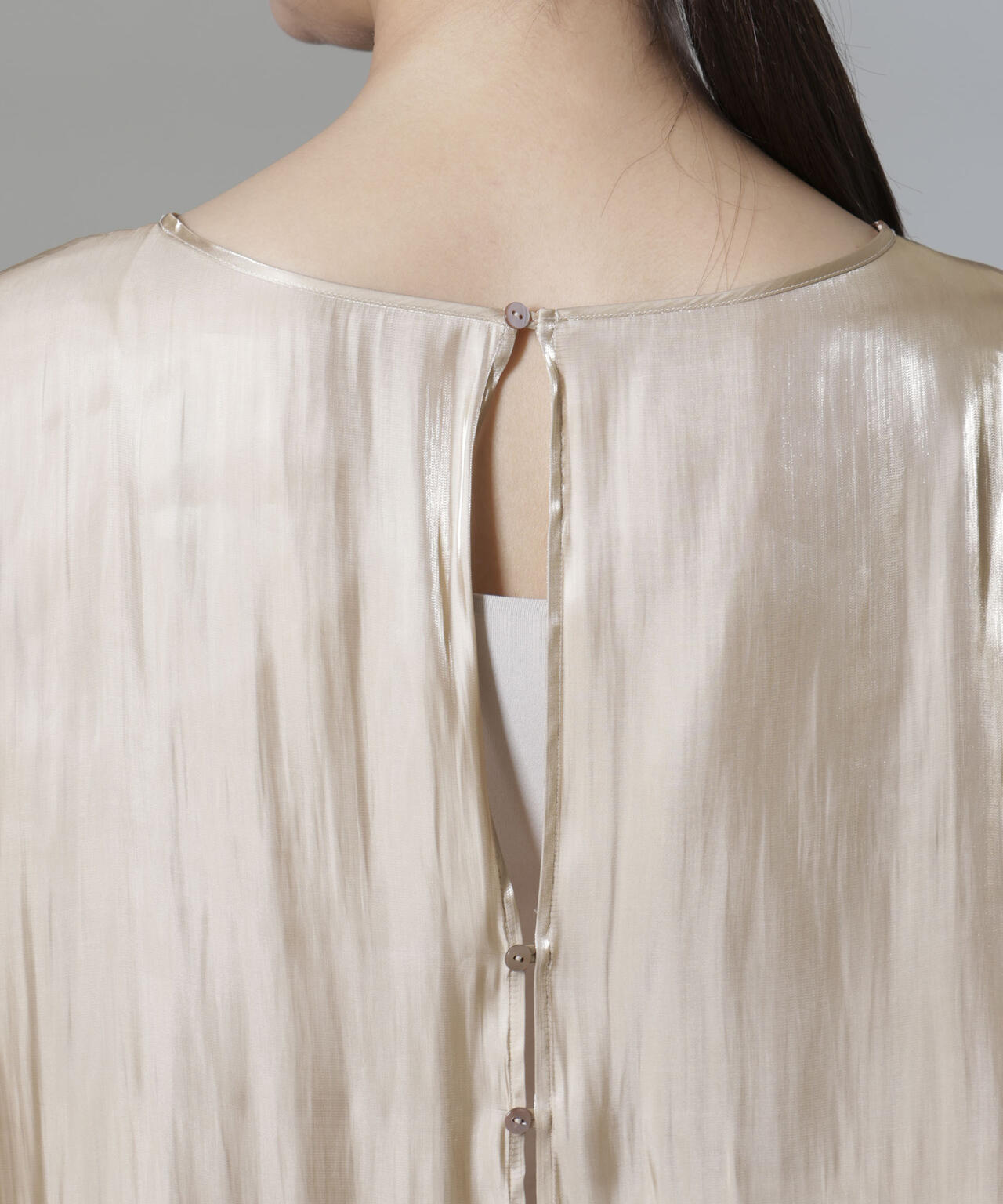 ブライトシアーギャザーブラウス 6694220305