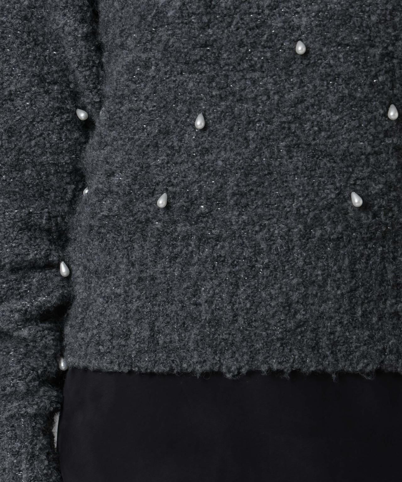 ラメブークレ雫パールニット 6694222312