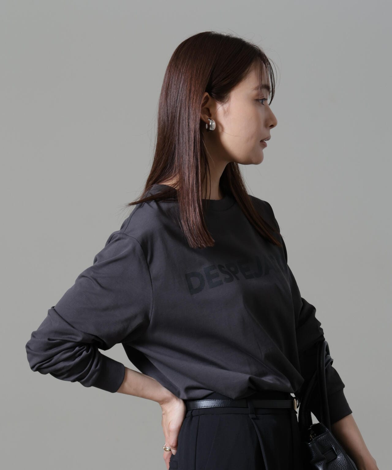 レタードロゴプリントロングスリーブTシャツ 6694223307