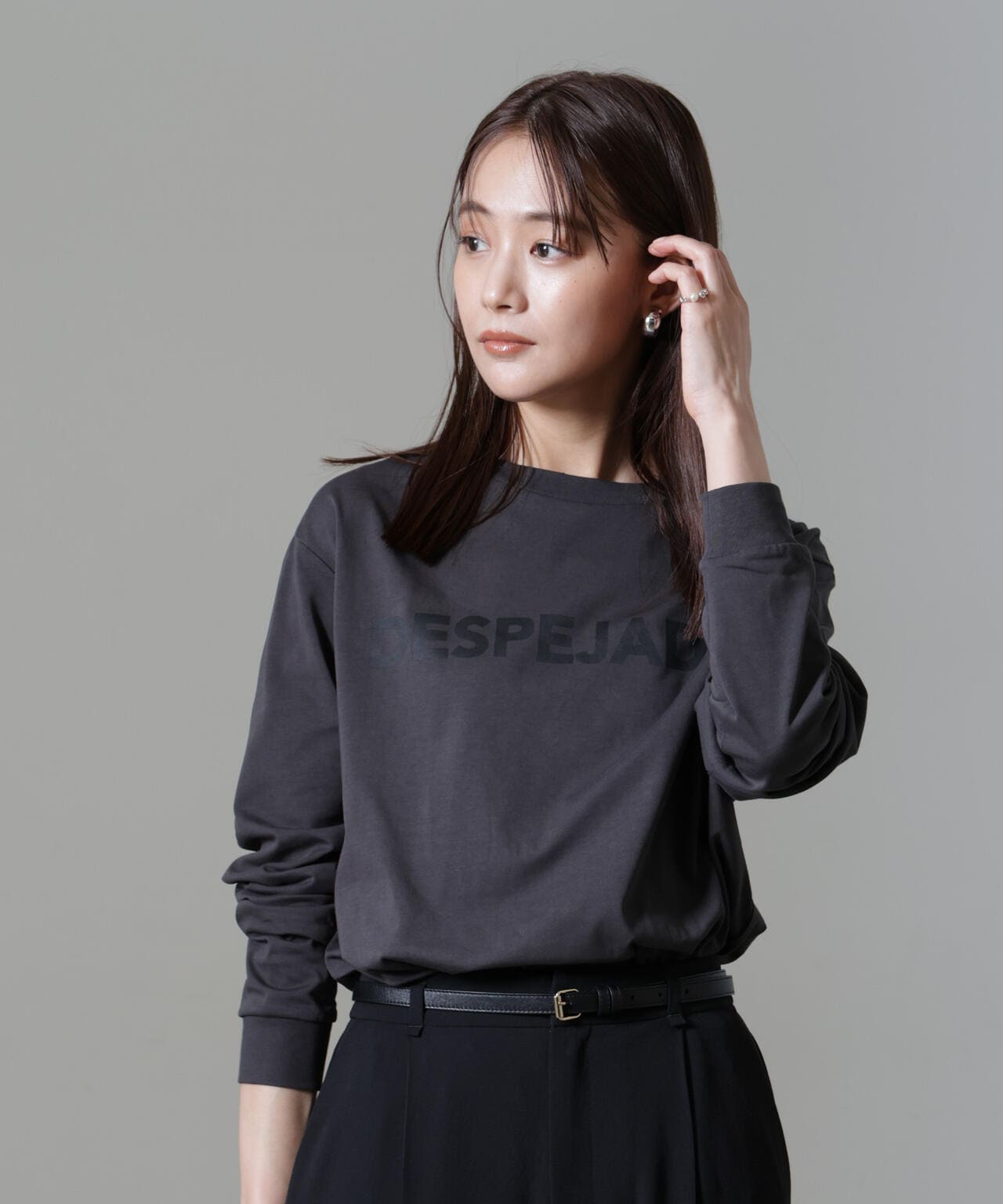レタードロゴプリントロングスリーブTシャツ 6694223307