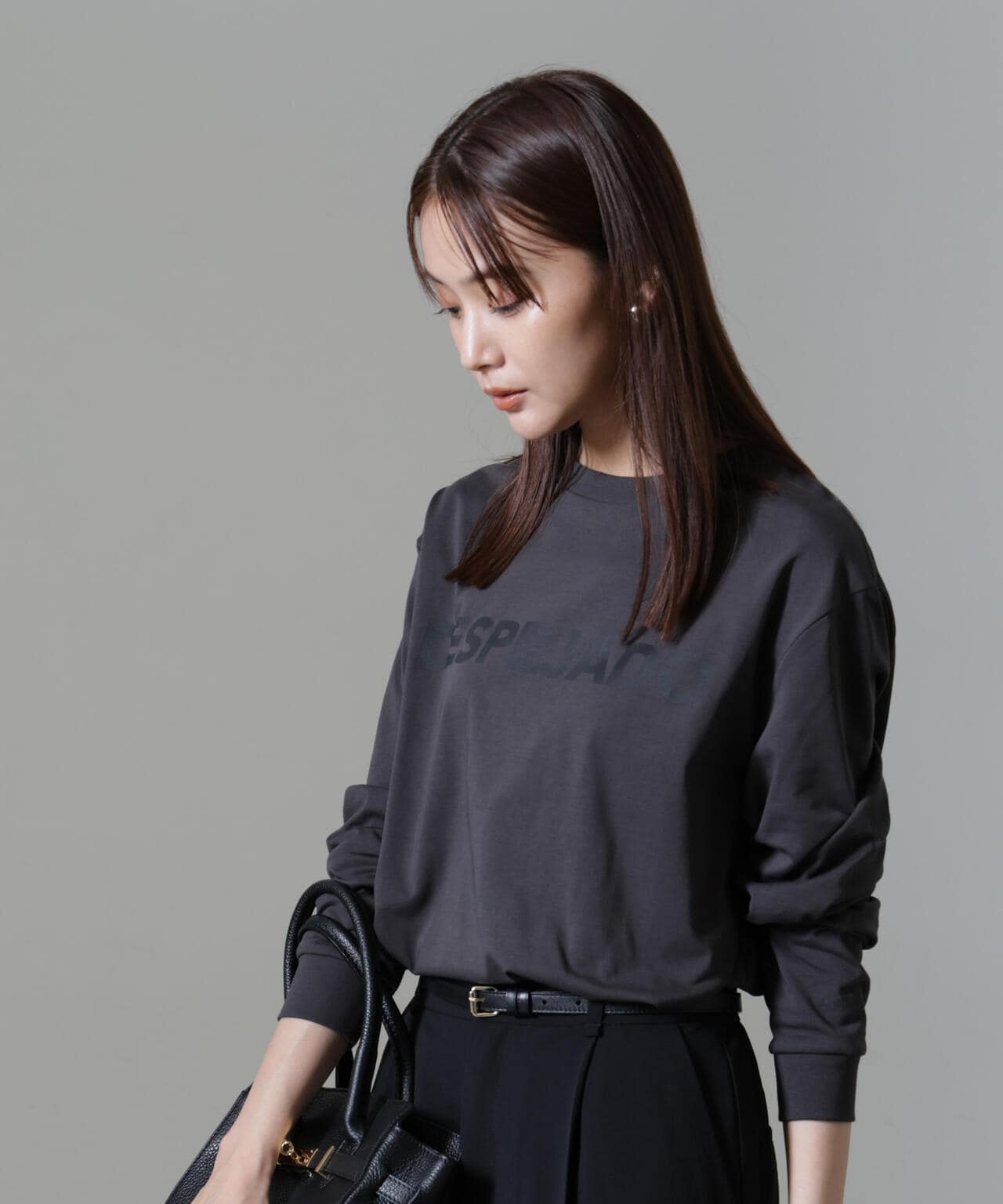 レタードロゴプリントロングスリーブTシャツ 6694223307