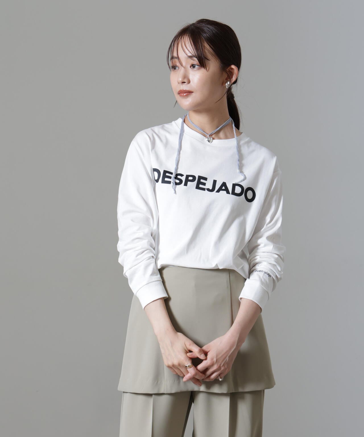 レタードロゴプリントロングスリーブTシャツ 6694223307
