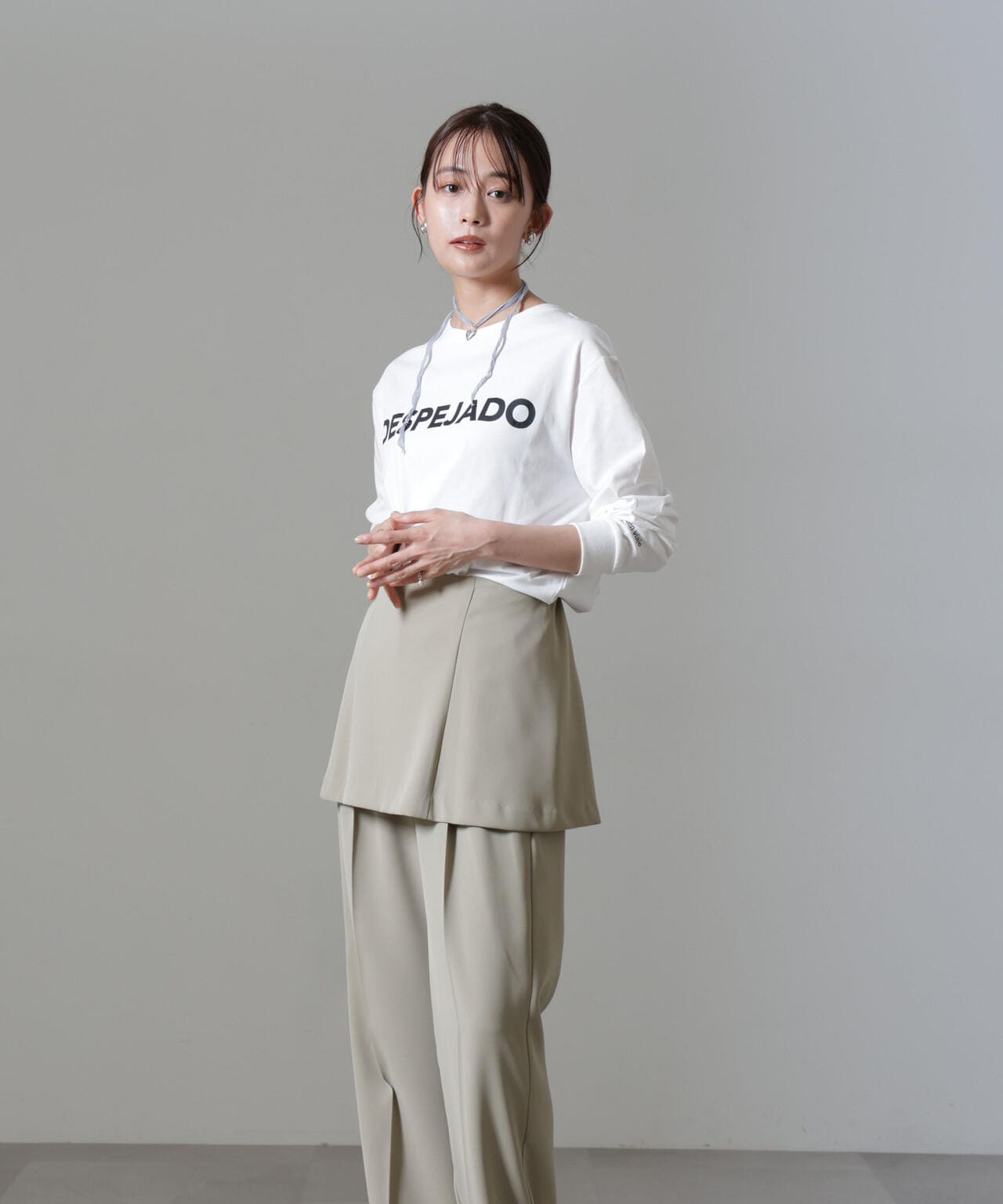 レタードロゴプリントロングスリーブTシャツ 6694223307