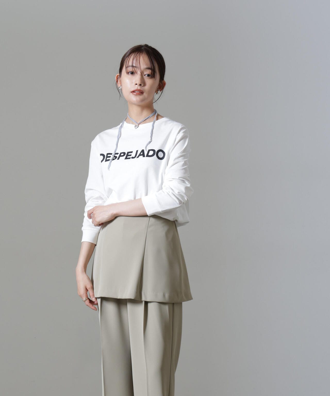 レタードロゴプリントロングスリーブTシャツ 6694223307