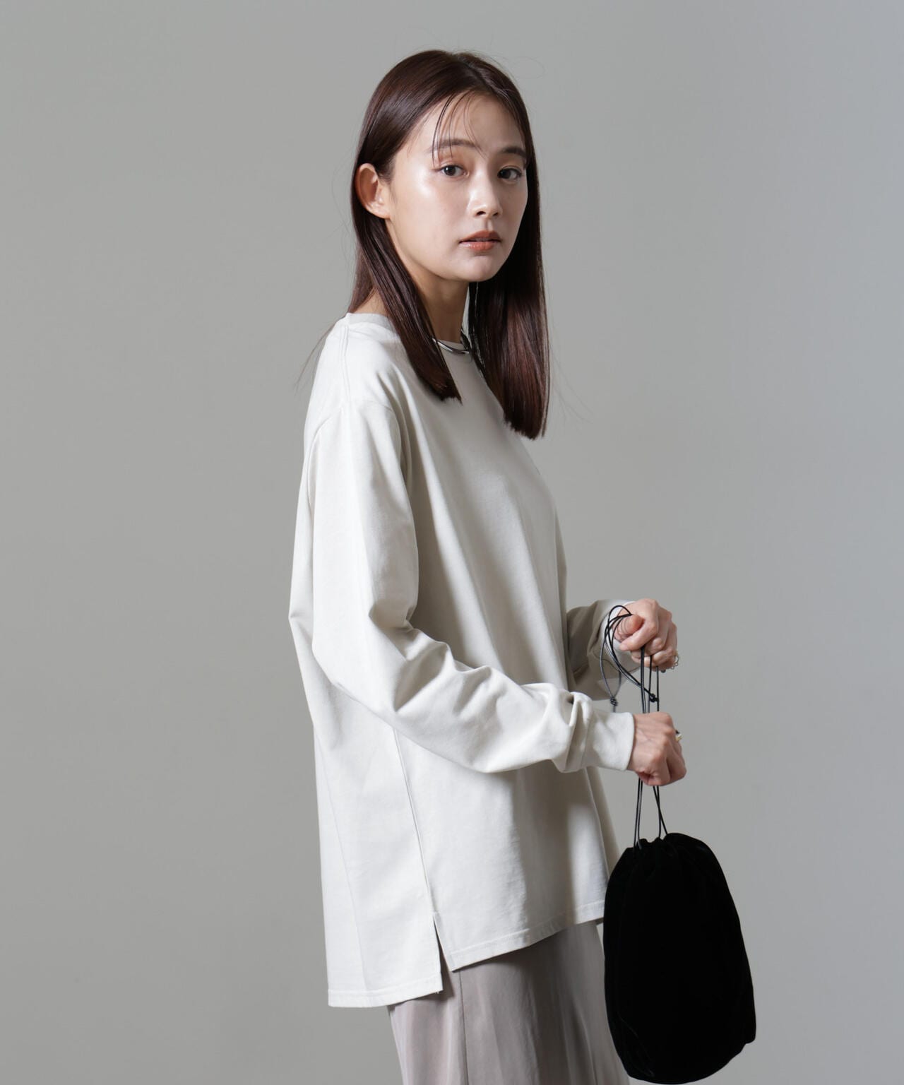 レタードロゴプリントロングスリーブTシャツ 6694223307