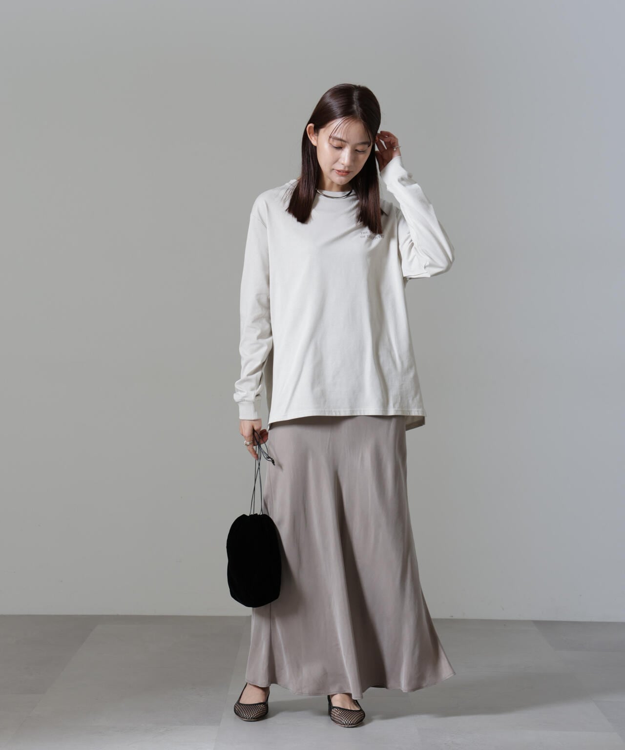 レタードロゴプリントロングスリーブTシャツ 6694223307