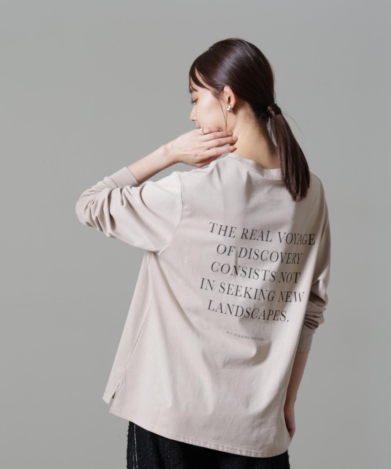 レタードロゴプリントロングスリーブTシャツ 6694223307