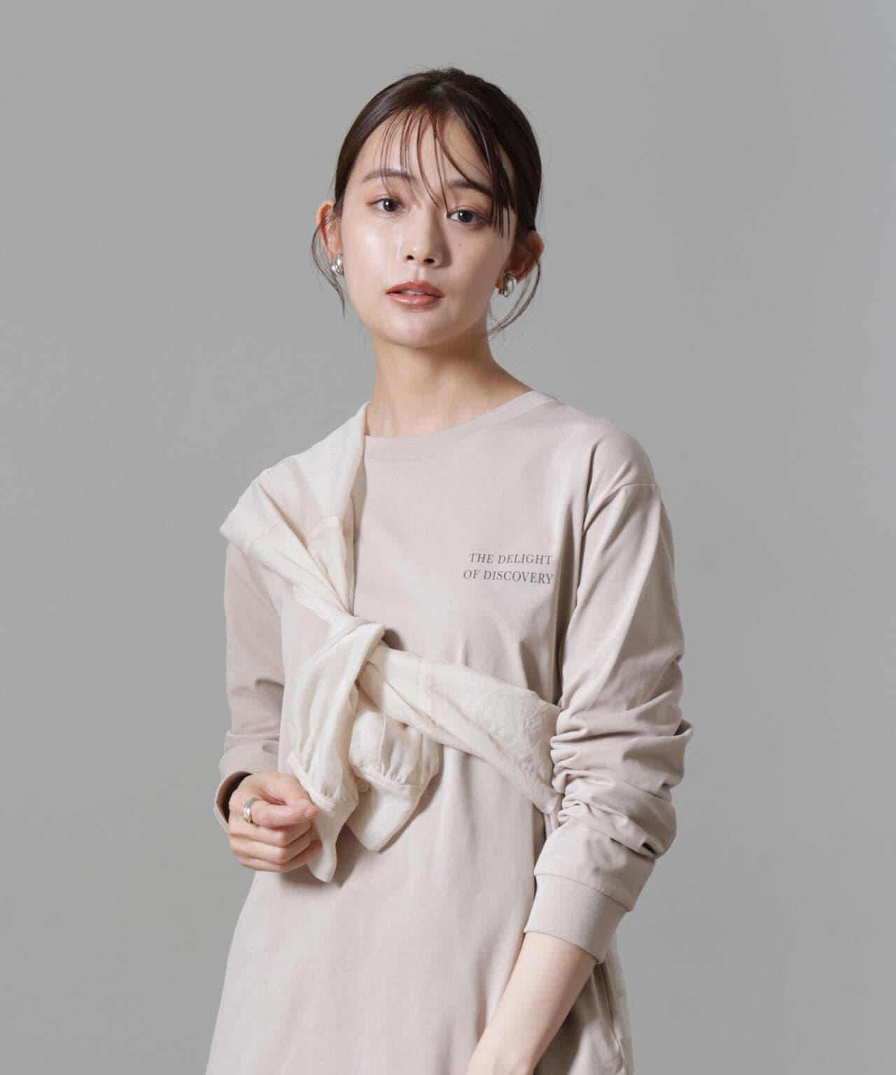 レタードロゴプリントロングスリーブTシャツ 6694223307