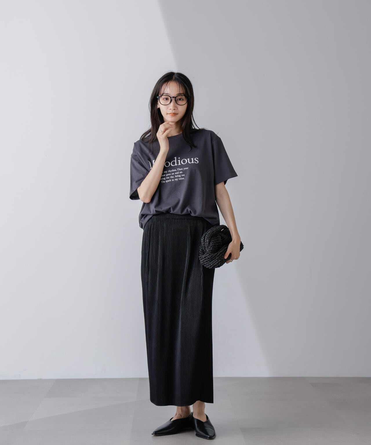 レタードグラフィックTシャツ 6694224304