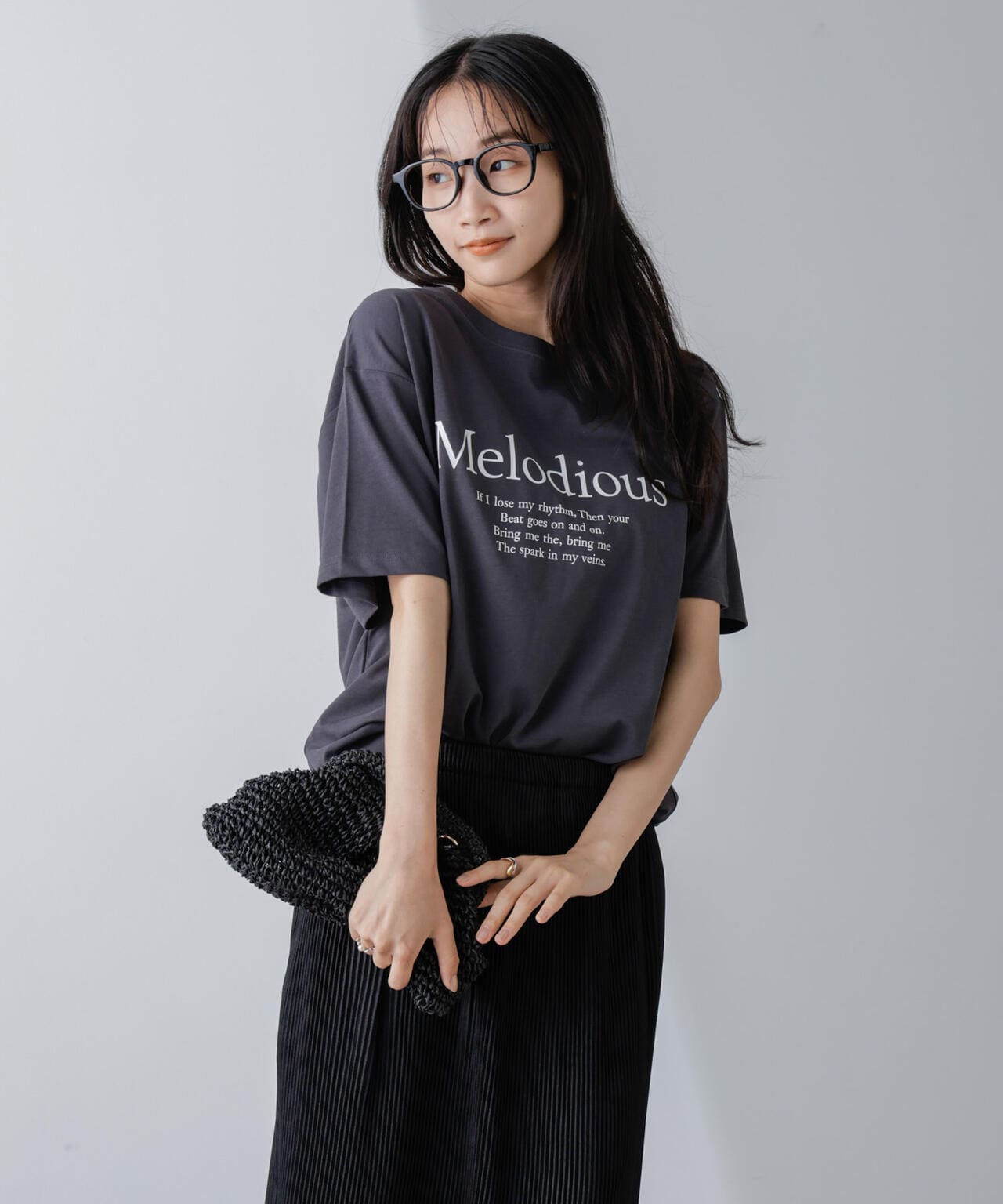 レタードグラフィックTシャツ 6694224304