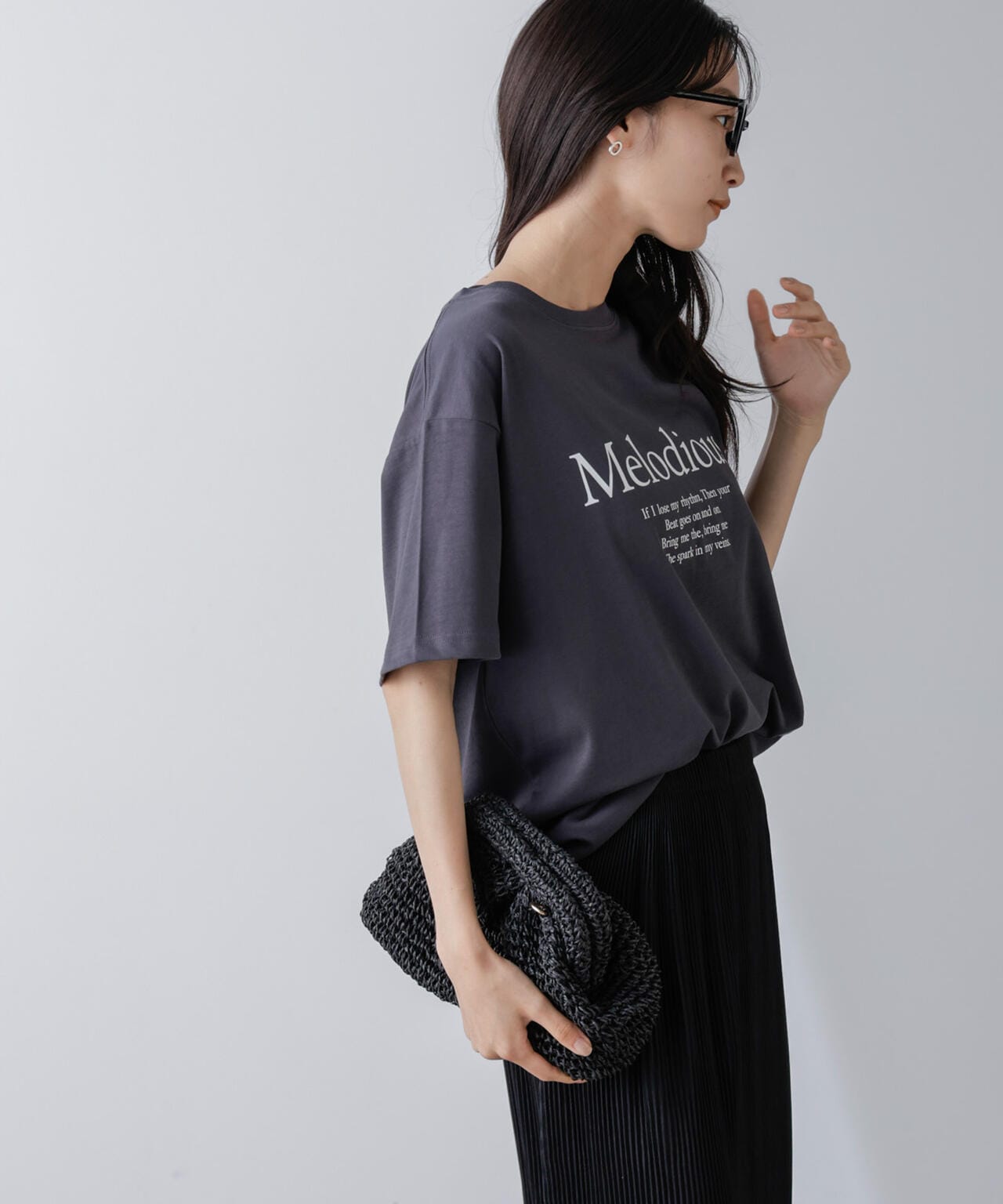 レタードグラフィックTシャツ 6694224304