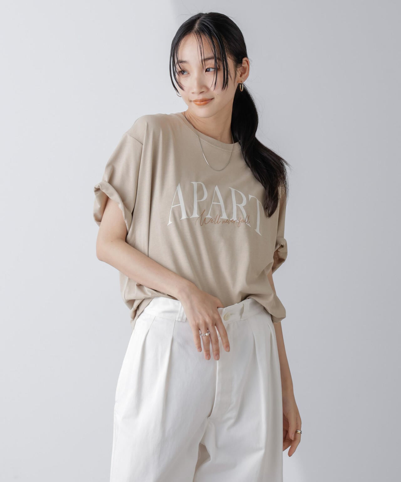 レタードグラフィックTシャツ 6694224304
