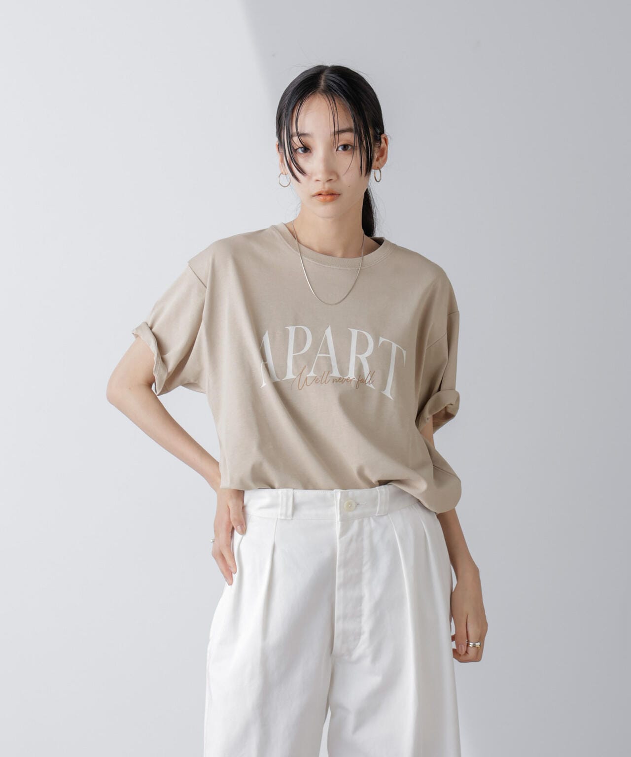 レタードグラフィックTシャツ 6694224304