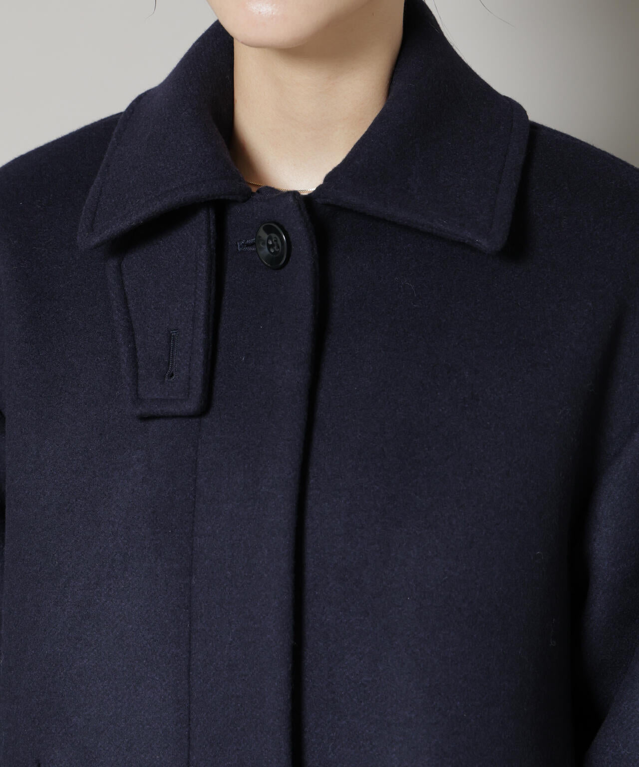 WooLoop Aラインステンカラーミドルコート 6695211300