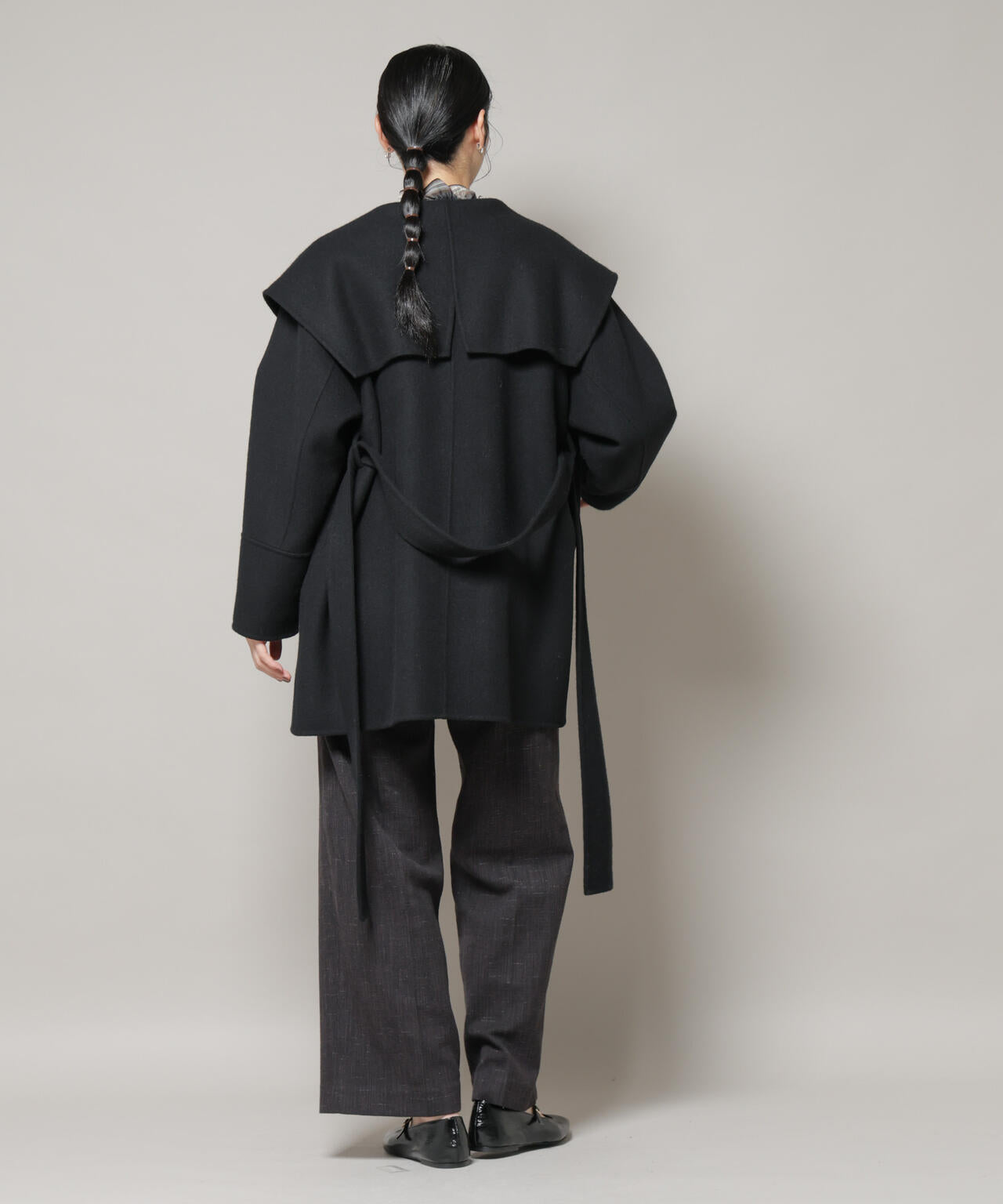 SUPER110blend リバーショールミディコート 6695211302