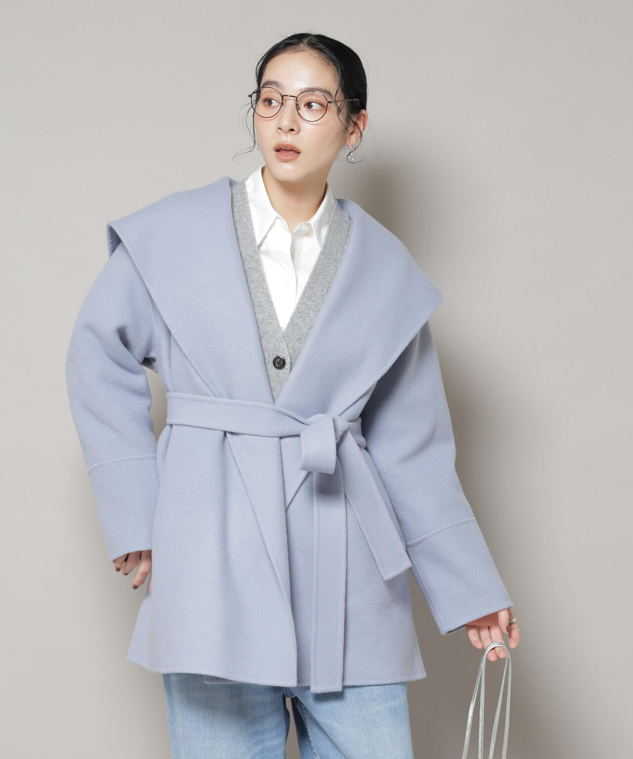 SUPER110blend リバーショールミディコート 6695211302