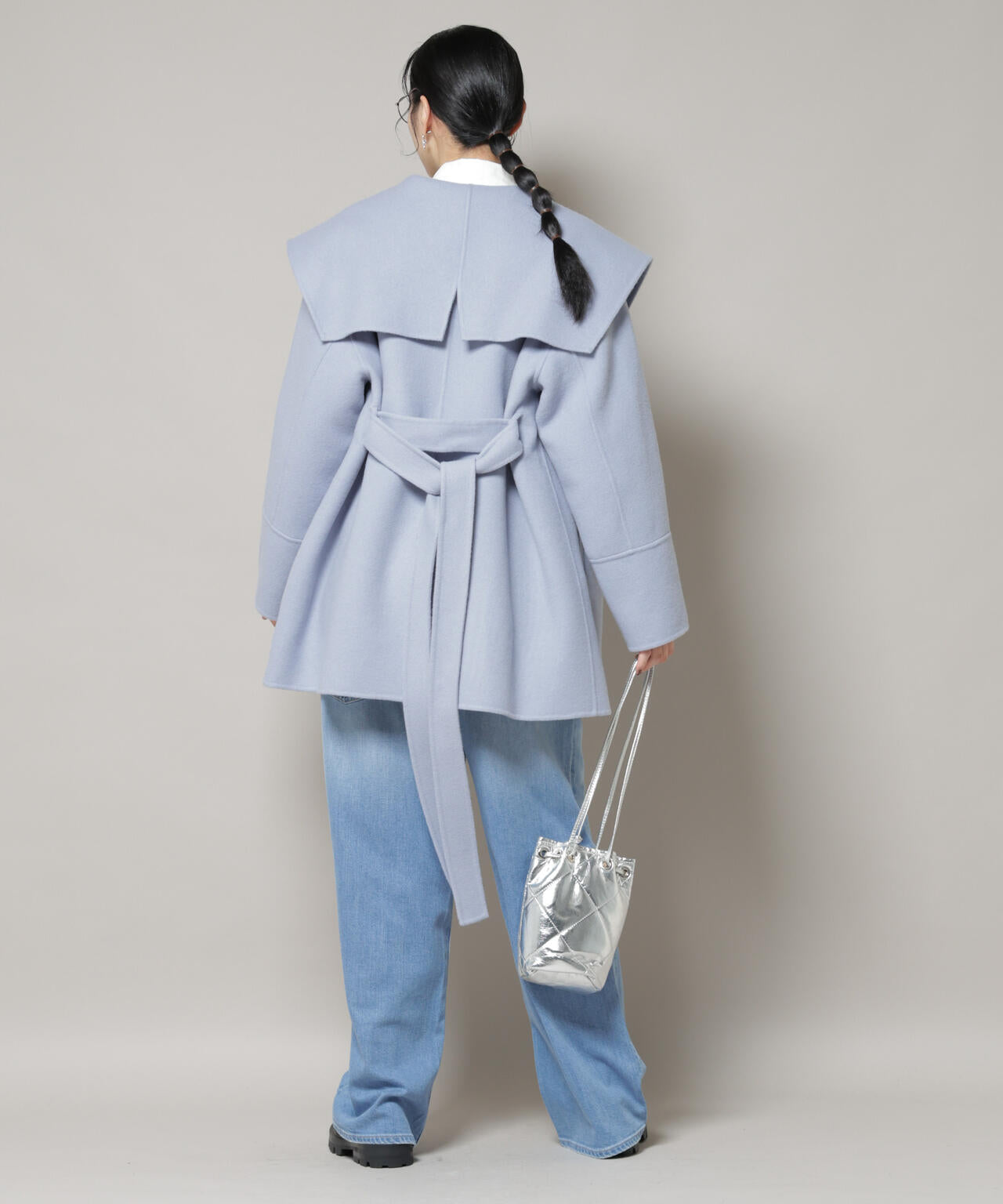 SUPER110blend リバーショールミディコート 6695211302