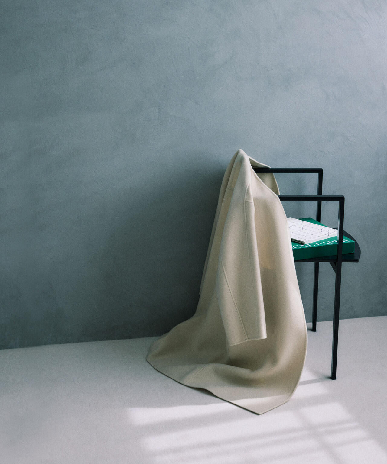 SUPER110blend リバーノーカラーロングコート 6695211303